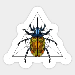 Geo Grunge Beetle Sticker